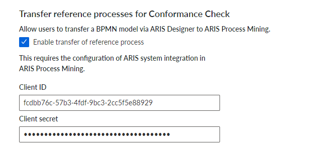 Configure process transfer